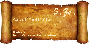 Sepsi Zsófia névjegykártya